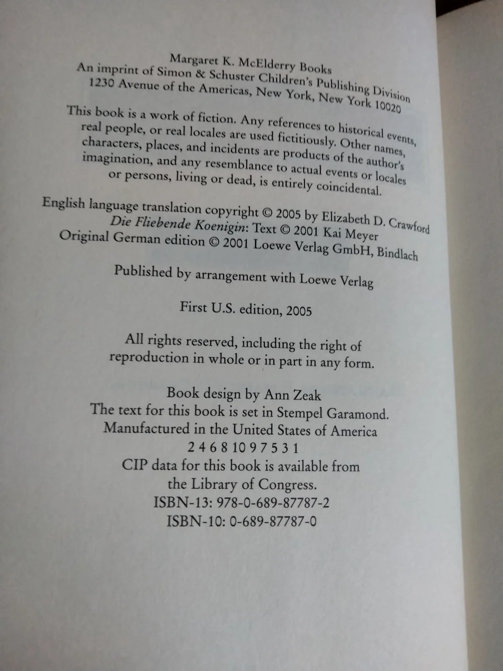 1st Edition, The Water Mirror, Dark Reflections Hardback by Kai Meyer